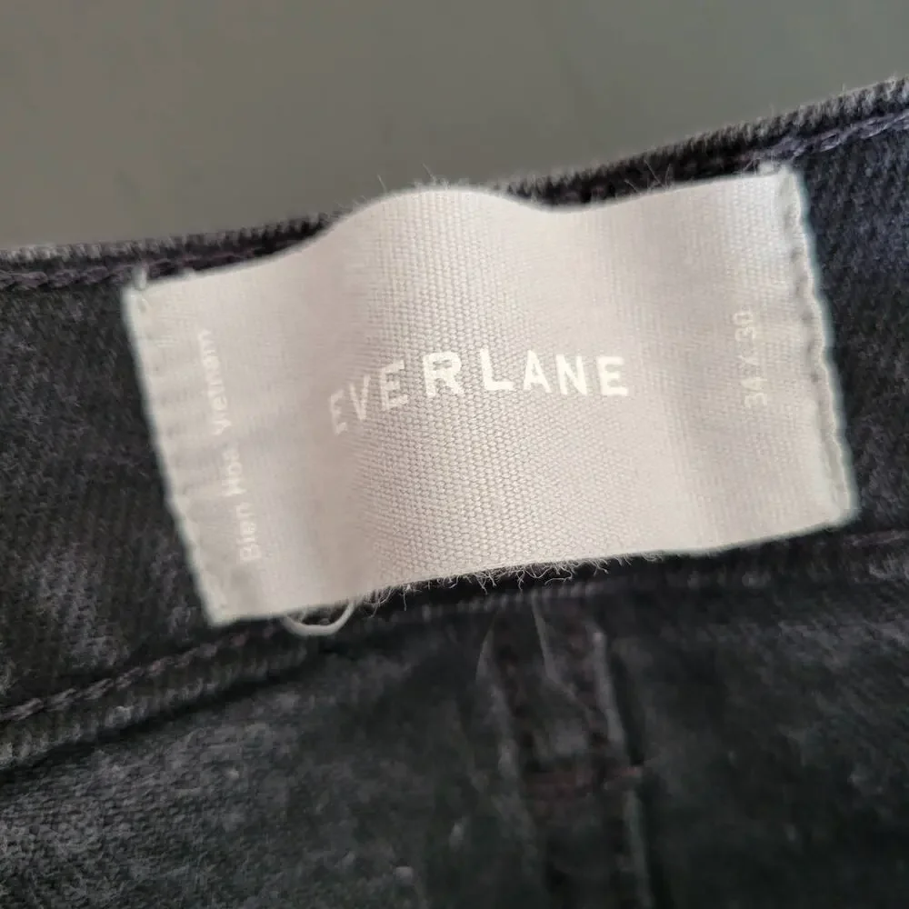 Everlane The Slim Fit Jeans Black Tapered Leg Stretch Men 34 x 30